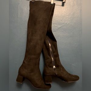 Zara Over the Knee Boots | Faux Suede | Size 38
